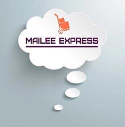 Mailee Express in a thought bubble